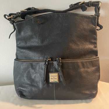 Dooney & Bourke バッグ Dooney Bourke Taupe Leather Pebble Turnlock Messenger