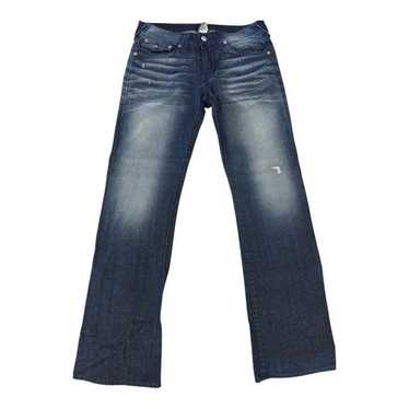 TRUE RELIGION ラインストーン　　希少 BILLIE CRYSTAL HORSESHOE SUPER T STRAIGHT JEAN - PERIWINKLE