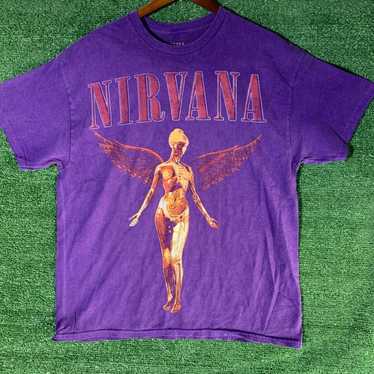 希少 00's NIRVANA IN UTERO ヴィンテージ Tシャツ VTG Vintage Nirvana In Utero Shirt Giant Tag Tee Kurt Cobain