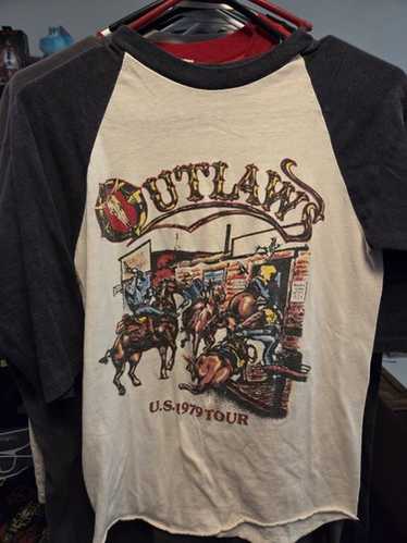 ヴィンテージ アウトローズ OUTLAWS バンドT ロックT 当時物 ラグラン ヴィンテージ アウトローズ OUTLAWS バンドT ロックT 当時物