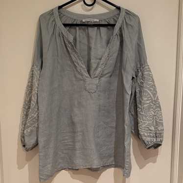 トップス vintage greece tunic Linen Summer Shirts for Women Plus Size 3/4 Sleeve Crinkle