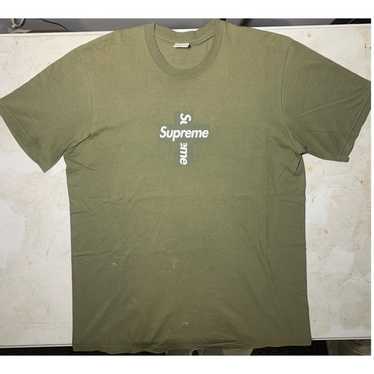 Supreme Cross Box Logo Tee カーキ シュプリーム SUPREME 20FW Cross Box Logo Tee クロスボックス