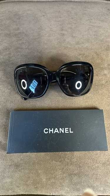 シャネル　CHANEL サングラス　60□17 135 CHANEL】シャネル サングラス ブラック ホワイトリボンモチーフ