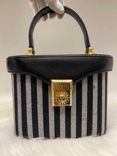 バッグ VERSACE SUNBURST LEATHER VANITY HAND BAG VERSACE vintage Sunburst Vertical Hand Bag Vanity bag | eBay