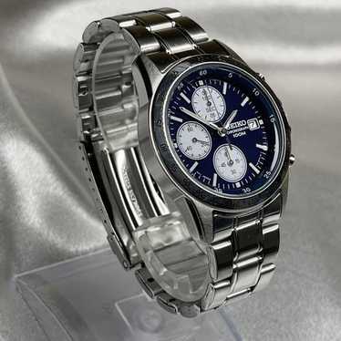 SEIKO クロノグラフ 7T92-0DW0 100M防水 Seiko Chronograph 100m 7T92-0DW0 Quartz Analog Mens Watch