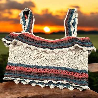 Zara womens crochet ruffle - Gem