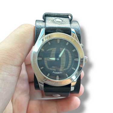 時計 fossil big tic leather analog digital Fossil Big Tic Watch Men 40mm Rising Phoenix Silver Tone JR