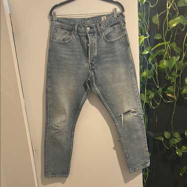 W36 Levi's 501 USA製 WHITE OAK CONE DENIM Levi's 501 White Oak Cone Denim Button Fly Blue Men's… - Gem