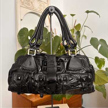 バッグ Chloe Archive Leather Handbag Black y2k Authentic Chloe Black leather large padlock shoulder bag