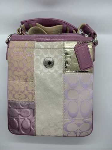 バッグ coach python bag patchwork signature coach python bag patchwork signature Signature Sufflette