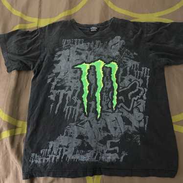 FOX MONSTER Y2K 前面プリント コラボプルオーバーパーカー 黒 L Y2k monster energy fox - Gem