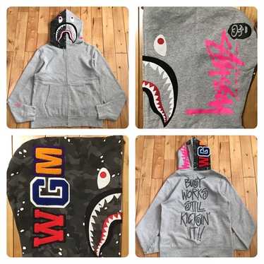 【未使用】A BATHING APE×stussy シャークパーカー Ape stussy shark - Gem