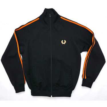 70▢FRED PERRY TRACK JACKET UT1217-17 Taped Track Jacket - Black | Men's Track Jackets | Track
