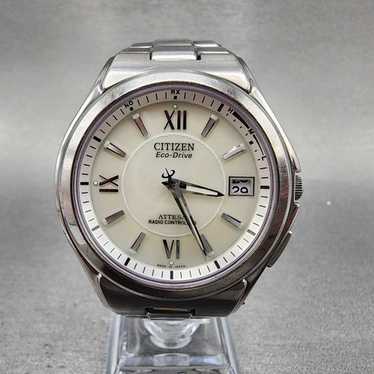【稼動品】CITIZEN ATTESA Eco-Drive ホワイト H110 シチズン アテッサ エコドライブ H110-T011331 白文字盤 メンズ