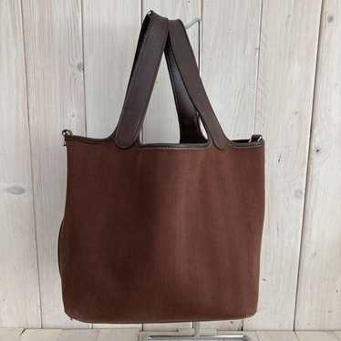 HERMES ブラウンレザー手袋 新品タグ付き Hermes picotin brown leather - Gem