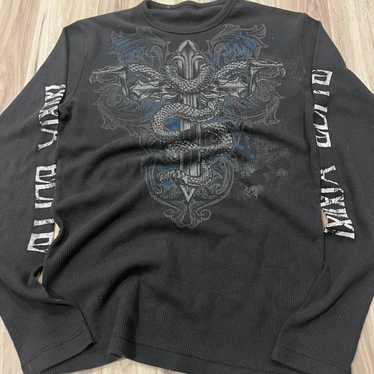 MMA ELITE Affliction 長袖Tシャツ サーマル袖 サイズXL Affliction mma elite - Gem