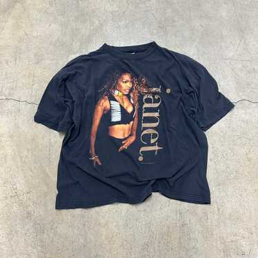 Hi janet jackson raptees ビンテージ Tシャツ Vintage 1990s Janet Jackson Rap Tee Any Time Any Place Sz XL