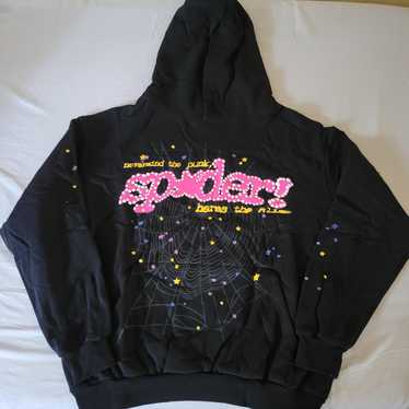 ミ*ピ様 【夏限定価格】sp5der Black Hoodie black sp5der