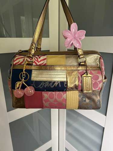 バッグ Coach Signature Patchwork Hand Bag Pink s-l400.jpg
