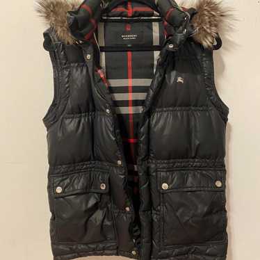 BURBERRY BLACK LABEL ダウンベスト M 訳あり バーバリーブラックレーベル チェック柄ダウンベスト