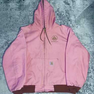 Carhartt フード付きジャケット S ピンク Amazon.com: Carhartt Kid's CP9564 Canvas Insulated Hooded