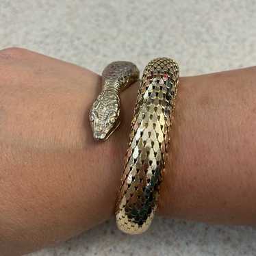 売約済【snake】vintage 蛇 ヴィンテージ バングル70年代 メッシュ 316L 蛇の鱗バングル [b749] | スタイルで探す,ゴシック・パンク