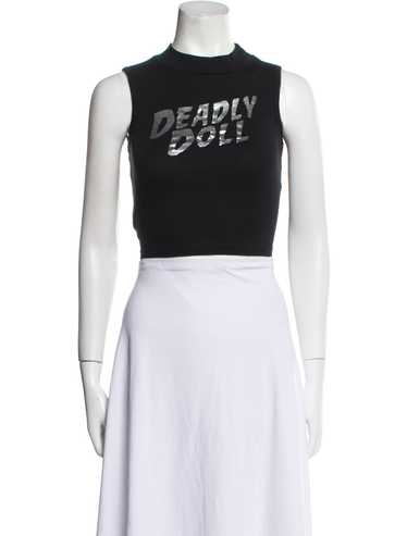 Tシャツ(半袖+袖なし) DEADLYDOLL deadlydoll chrome hearts Chrome Hearts Black Deadly Doll Short Sleeve Tee - SRM