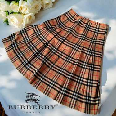 【送料&関税込】Burberry Multicolor Wool Skirt Burberry Pleated wool mini skirt with belted waist | The