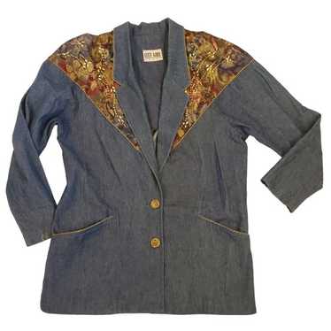 80s floral jean jacket - Gem