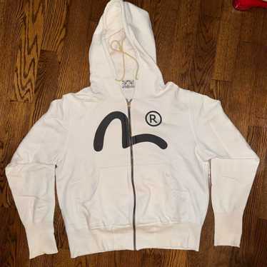 Evisu ホワイト ジップアップパーカー M Evisu hoodie - Gem