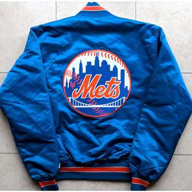1980s～90s STARTER×MLB NewYork Metsスタジャン RARE VTG 90s MLB NEW YORK METS STARTER SATIN JACKET MADE IN