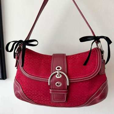 バッグ Coach Soho Signature Shoulder Bag Red COACH Originals Signature Jacquard Soho Shoulder Bag - Macy's