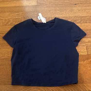 【新品未使用alo soft crop finesse short sleeve Alosoft Crop Finesse Short Sleeve - Black | ALO