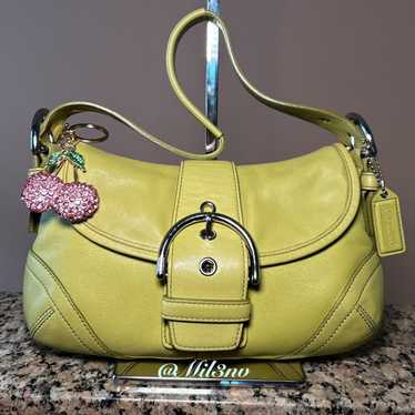 バッグ vintage coach old soho lime green yellow Vintage coach yellow soho - Gem