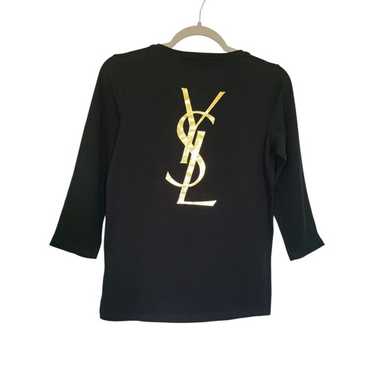 Yves Saint Laurent Beaute - ysl tシャツ Yves Saint Laurent T-Shirt in Black Cotton – Fancy Lux