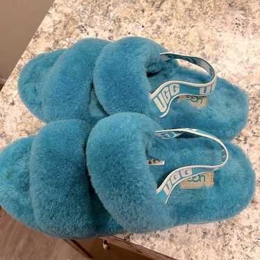 Ugg Fluff Yeah Slide Slipper Elastic Sling Back A… - image 1