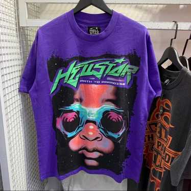 HELLSTAR 紫色 ストーン付き Buy Hellstar Goggle Tee 'Purple' - 9357 1FW230103GT PURP | GOAT