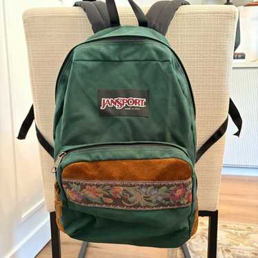 90's〜 JANSPORT NATIVE BACK PACK BAG USA Vintage 90's Jansport Aztec Southwest Backpack Tan Leather