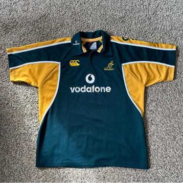 CANTERBURY ラガーシャツ 00s WALLABIES Vodafone SOLD ✓ Vintage Wallabies 2000's Long Sleeve Jersey - Made