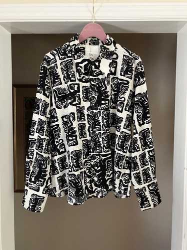 john alexander skeltonフィッシュプリントシャツ john alexander skeltonフィッシュプリントシャツ