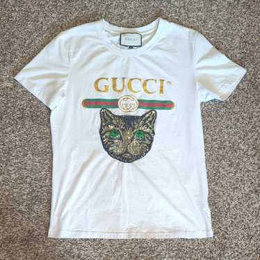 グッチ　Tシャツ　10A ネコ　Black cat ミケーレ グッチ Tシャツ 10A ネコ Black cat ミケーレ - メルカリ