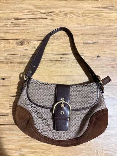 バッグ vintage coach Soho Hobo hand bag suede Coach soho suede hobo - Gem