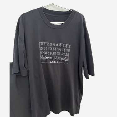 #マルジェラ Madison Margiela 12年製 黒 炎Tシャツ 希少 Maison Margiela メゾンマルジェラ カレンダーグラフィック ロゴ