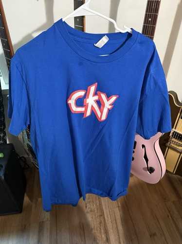 ヴィンテージ✨CKY Tシャツ クラシックロゴ ブルー 刺繍ロゴ Tシャツ（クラシックブルー） | SHE'S ONLINE SHOP