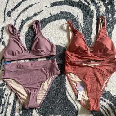 Cupshe Mauve And Rust Bikini Set - image 1