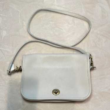 vintage coach old ✨ ivory White bag Coach legacy ivory leather - Gem