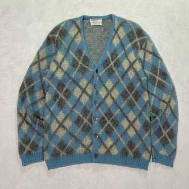 トップス 60s vintage mohair cardigan Vintage 60s Sears Mohair Cardigan Size Small Striped Shaggy