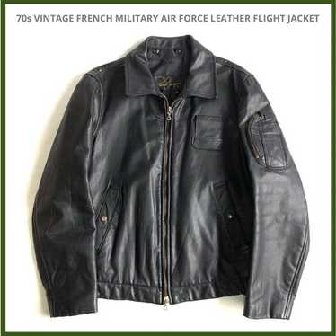 ジャケット・アウター Vintage leather jacket french army Vintage Handmade French Couture Jacket Size S Military Army