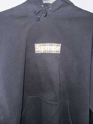 トップス Supreme Burberry Box Logo Hooded Sweat L Supreme Burberry Box Logo Hooded Sweatshirt Black Men's