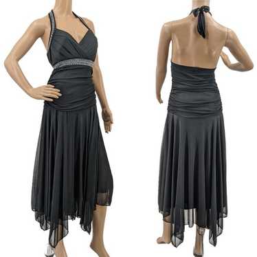 Vintage Y2K Trixxi Halter Dress Midi Fairycore Mes